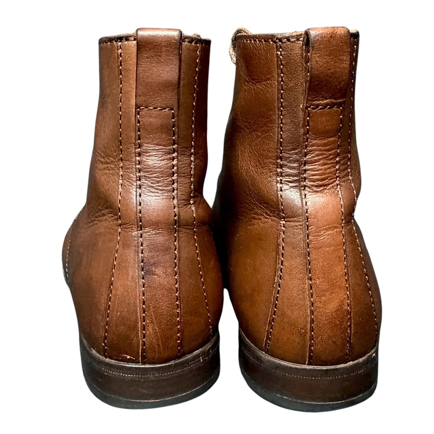 A.P.C. Brown Combat Ankle Lace Up Leather Boots Men's US 8 EU41 Retail $400 APC