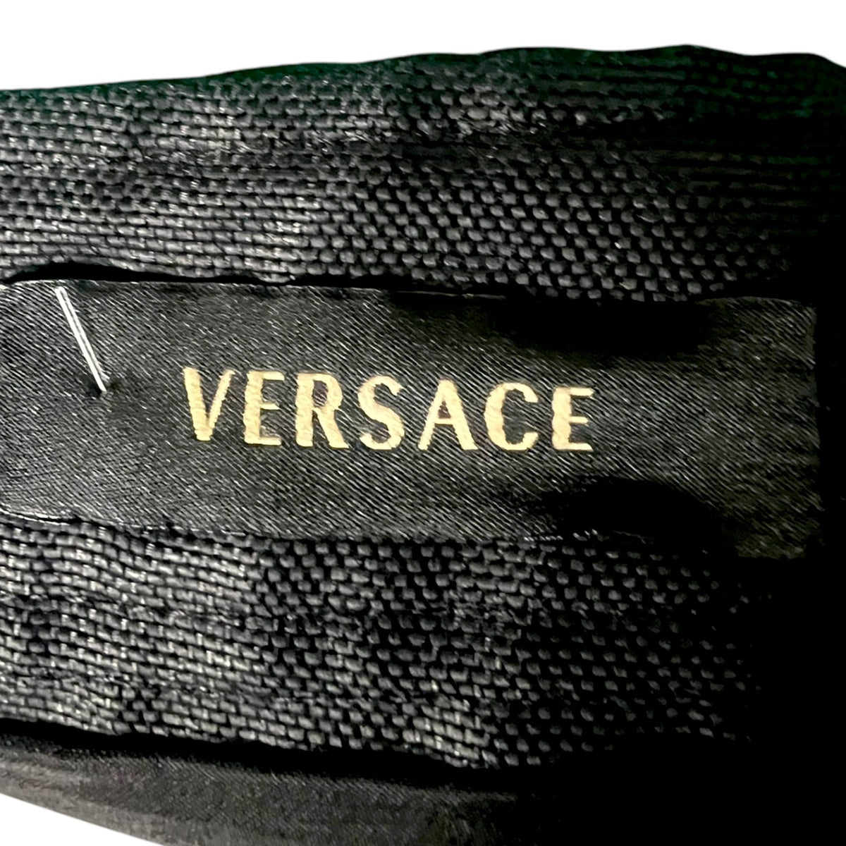 Gianni Versace Black Nylon Mini Skirt EU 42 US 12 Luxury Glam Vintage 90s