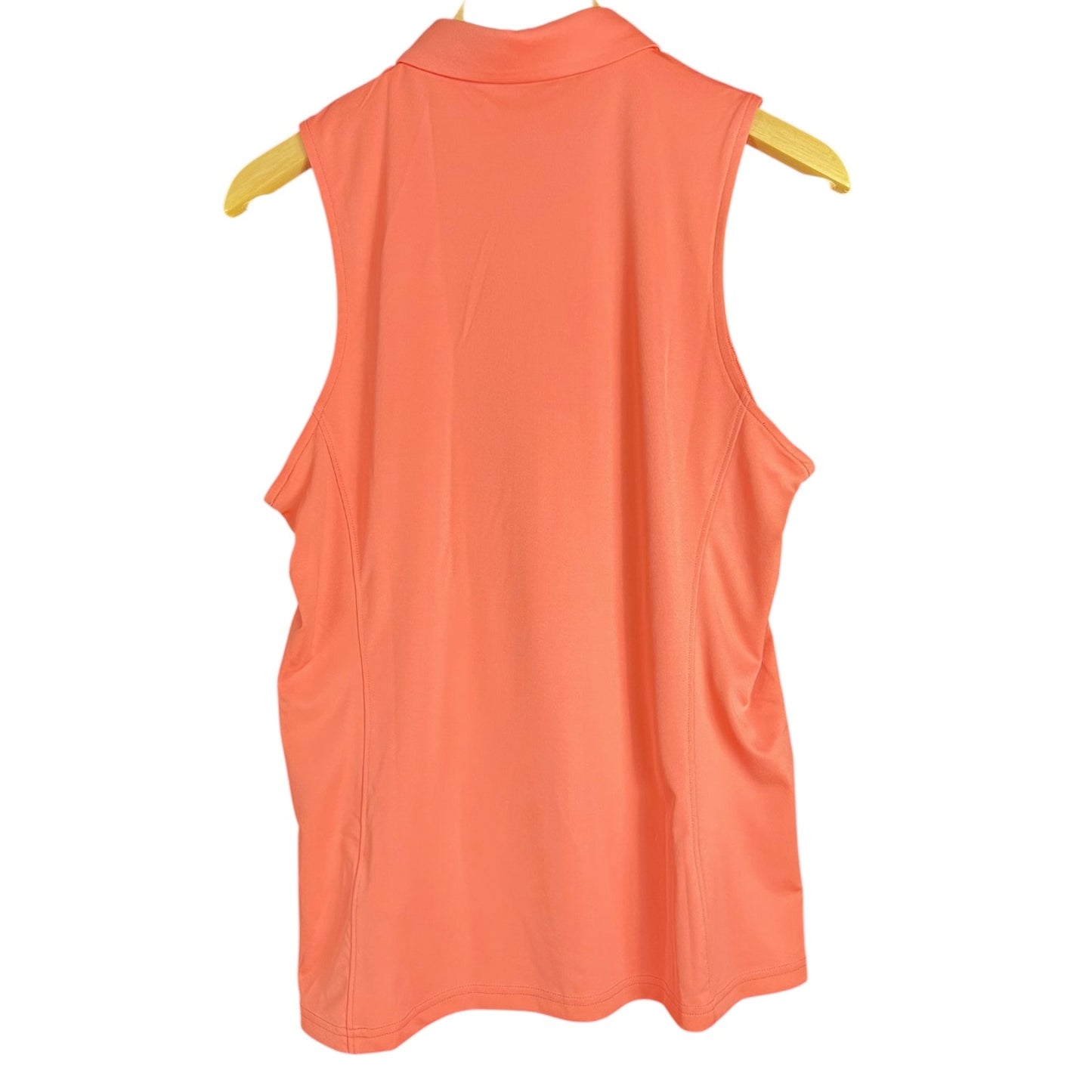 J. Lindberg Sleeveless Coral Top Women's Large $195 Retail NWT Dana Golf Tennis