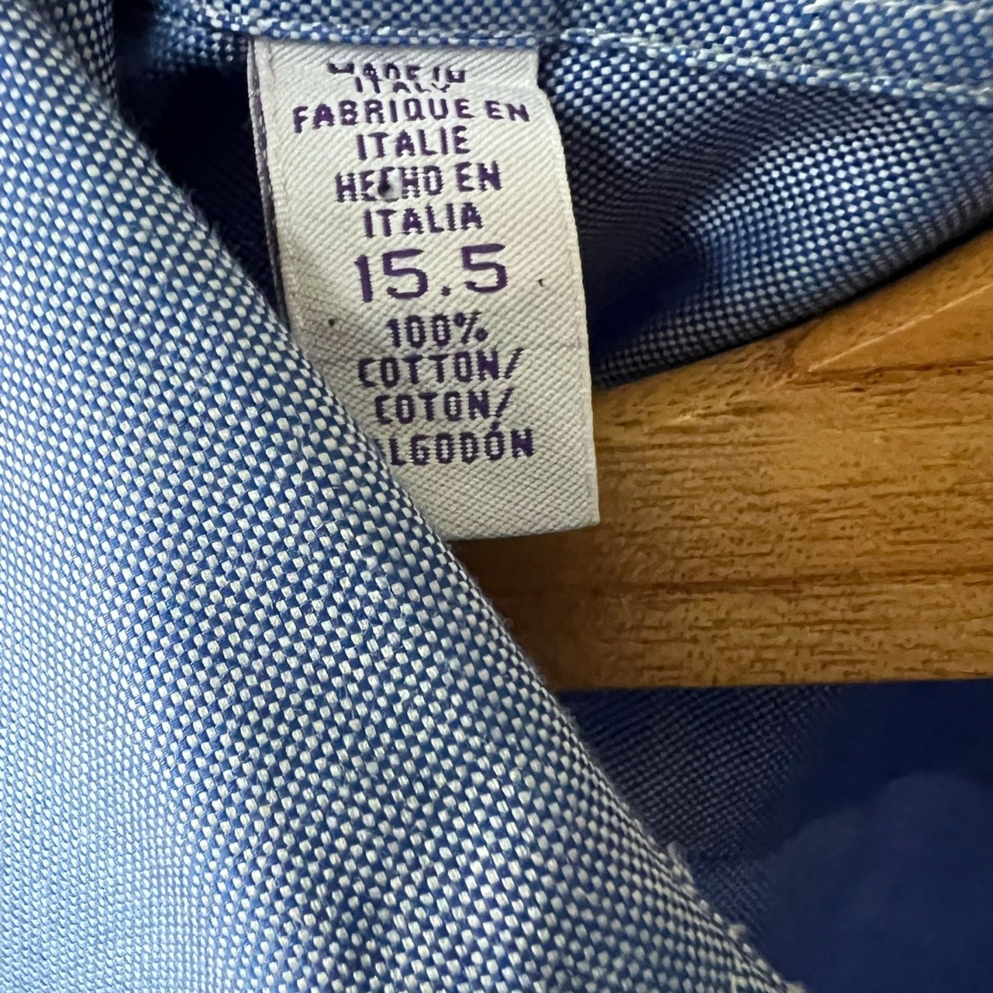 Ralph Lauren Purple Label Blue Button-Down Logo Dress Shirt - $495 Retail