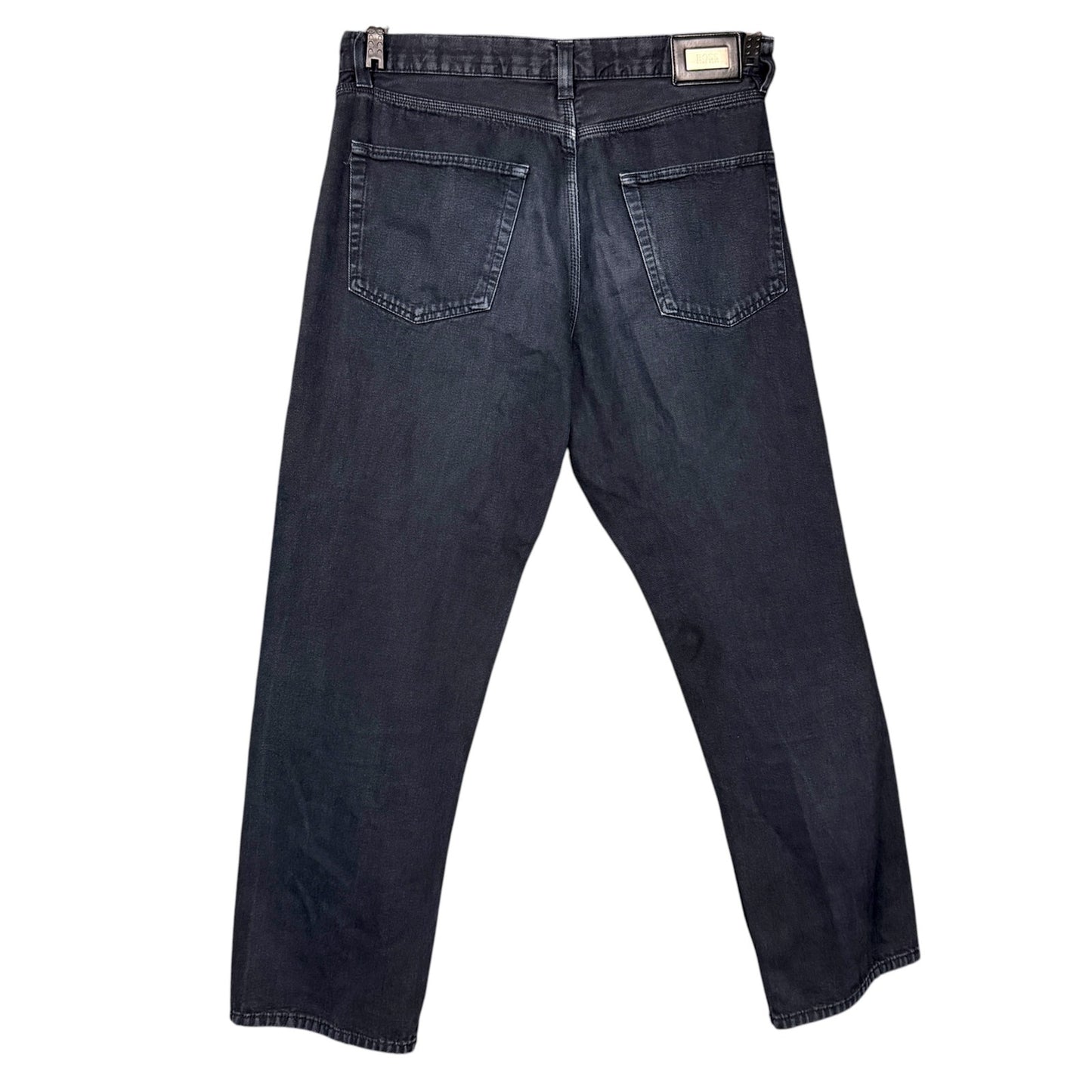 Hugo Boss Jeans Men's 36x30 Black Midnight Blue Hue Denim Alabama Zip Fly Jeans