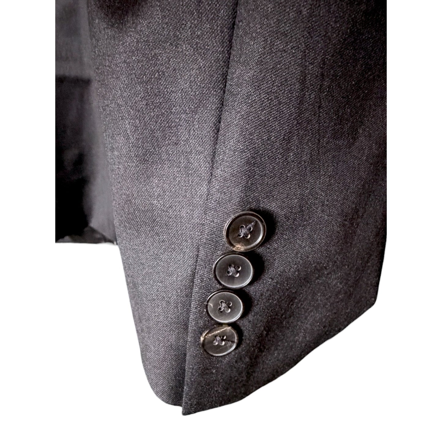 Hugo Boss Blazer Mens 42R Reda Italy Super 100 Virgin Wool Dark Gray Sport Coat