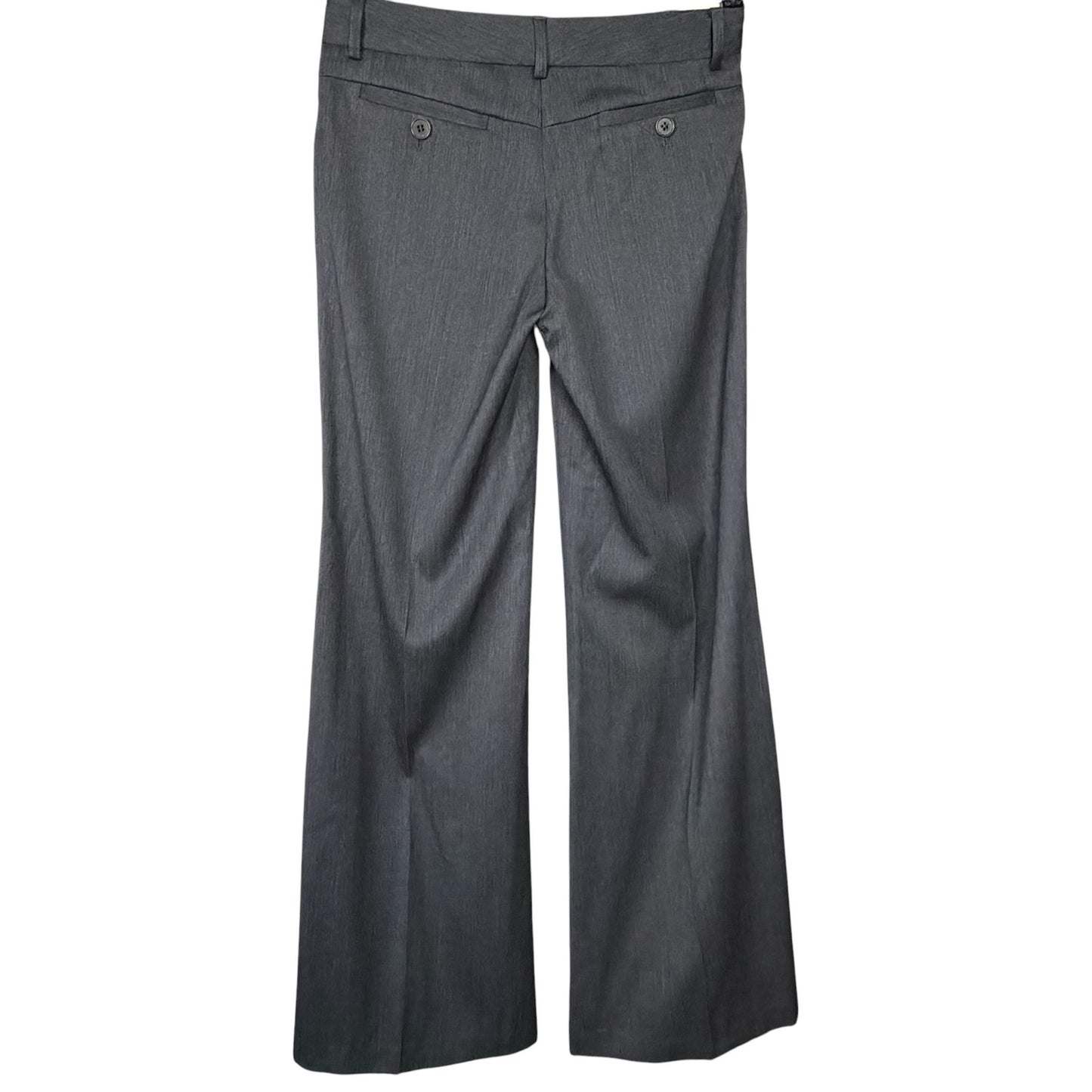 Theory Gray Wool Stretch Women's 2 Wide Leg Dress Pants Trousers Work Career