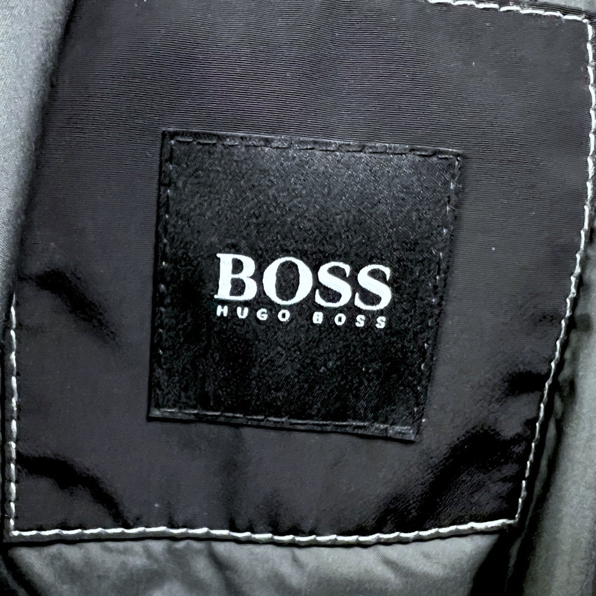 Hugo Boss Men's Black Field Jacket Military Utility Coat Pocket Zip Snap 42R