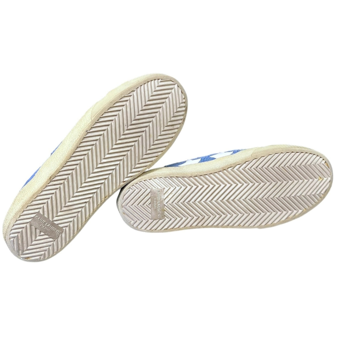 Saint Laurent Denim White Star Court Classic Sneakers $780 Retail EU 37 US 7 Lux