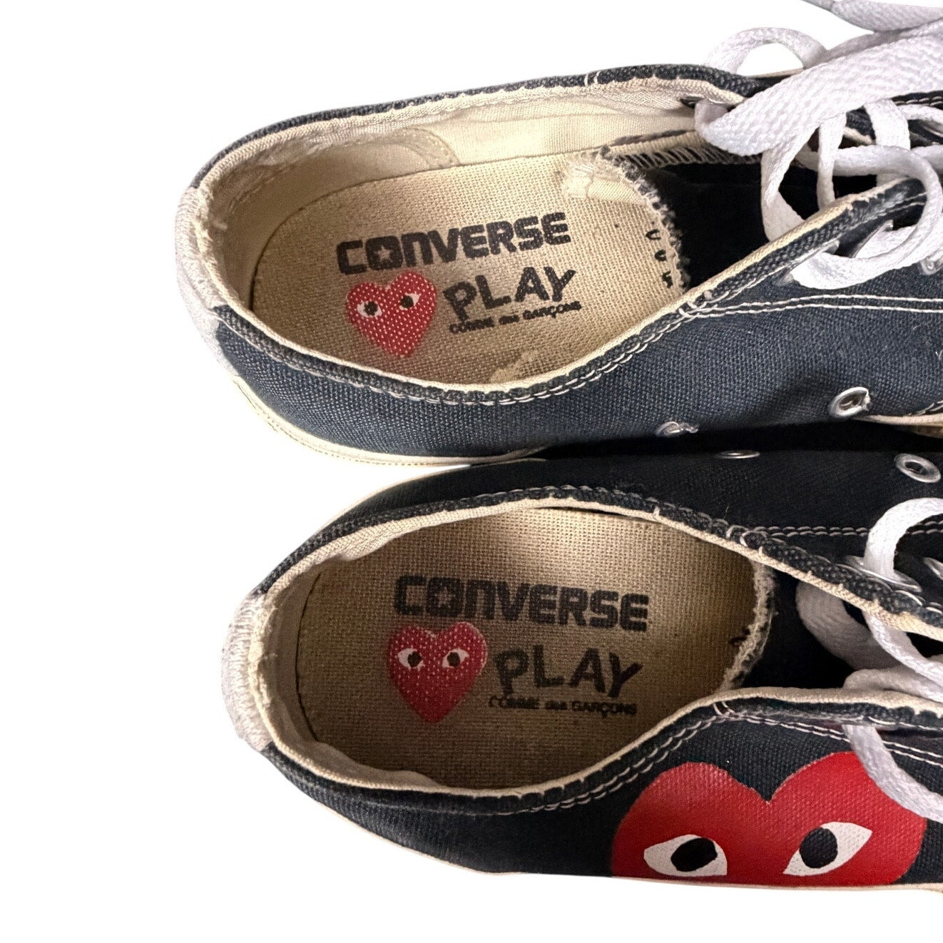 Converse x Comme des Garcons PLAY Chuck Taylor Black Low Top Sneakers Men Size 7