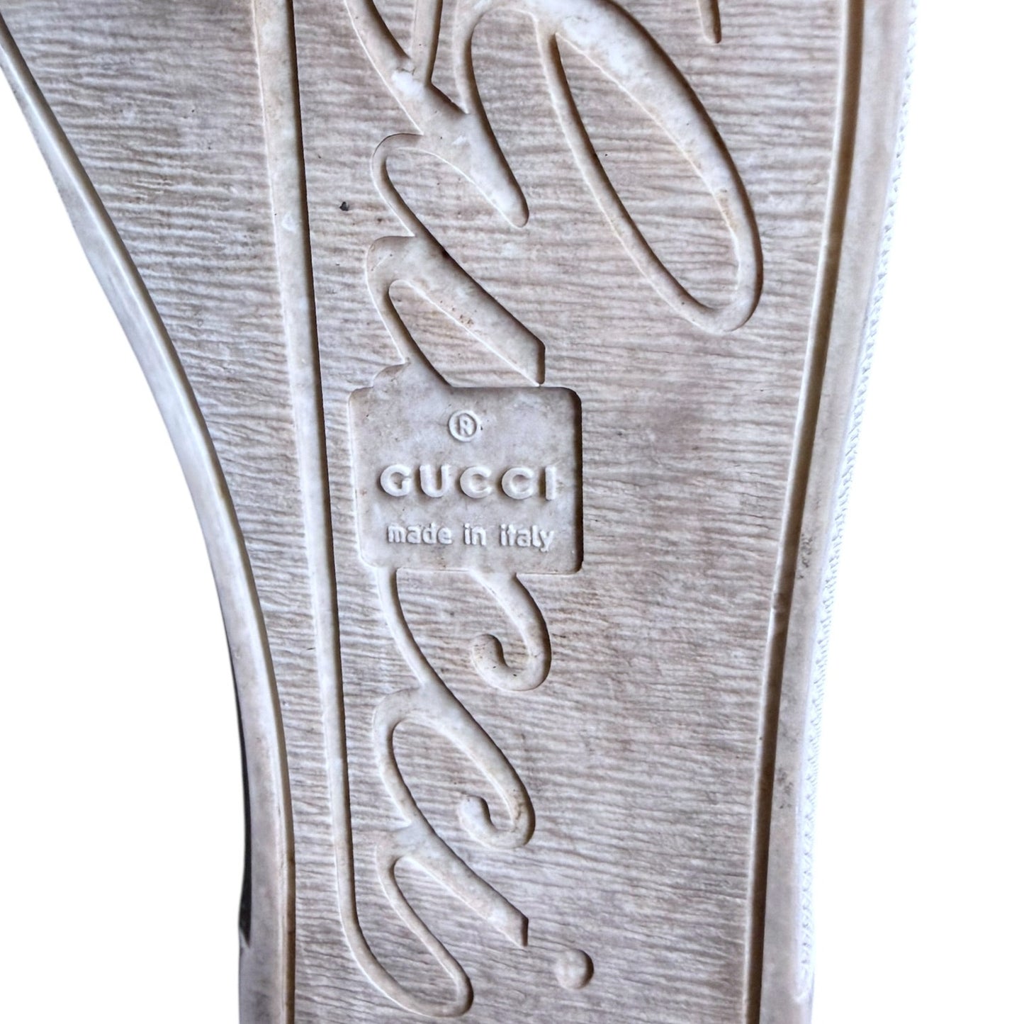 Gucci Two Tone Canvas and Patent Leather Hi-Top Sneakers