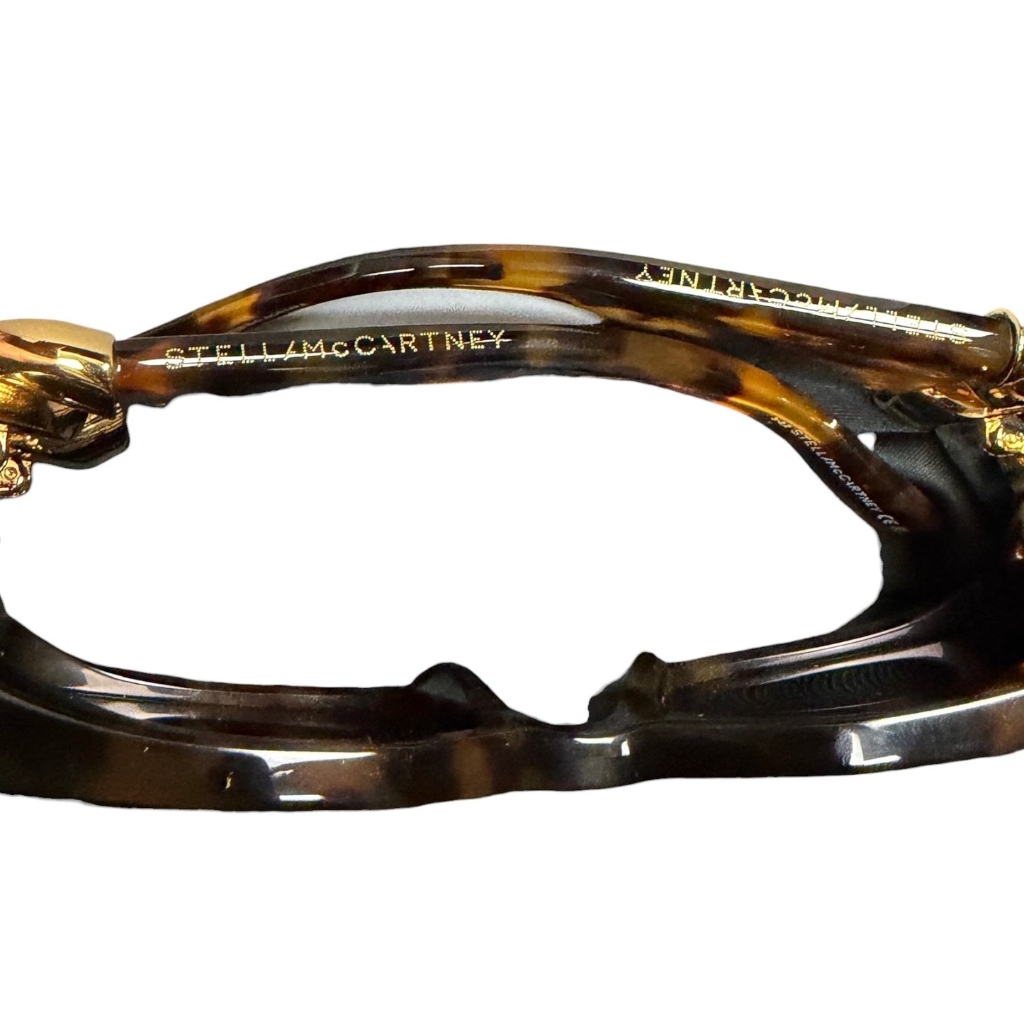 Stella McCartney Women's Brown Tortoise Shell Gold Chain 54mm Sunglasses Summer