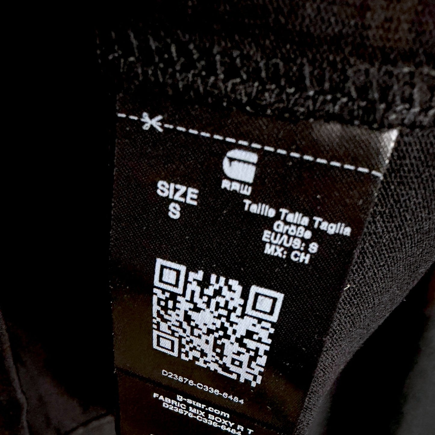 G-Star RAW Mens Black Fabric Mix Boxy T-shirt Oversize Fit Pouch Sold Out NWT S