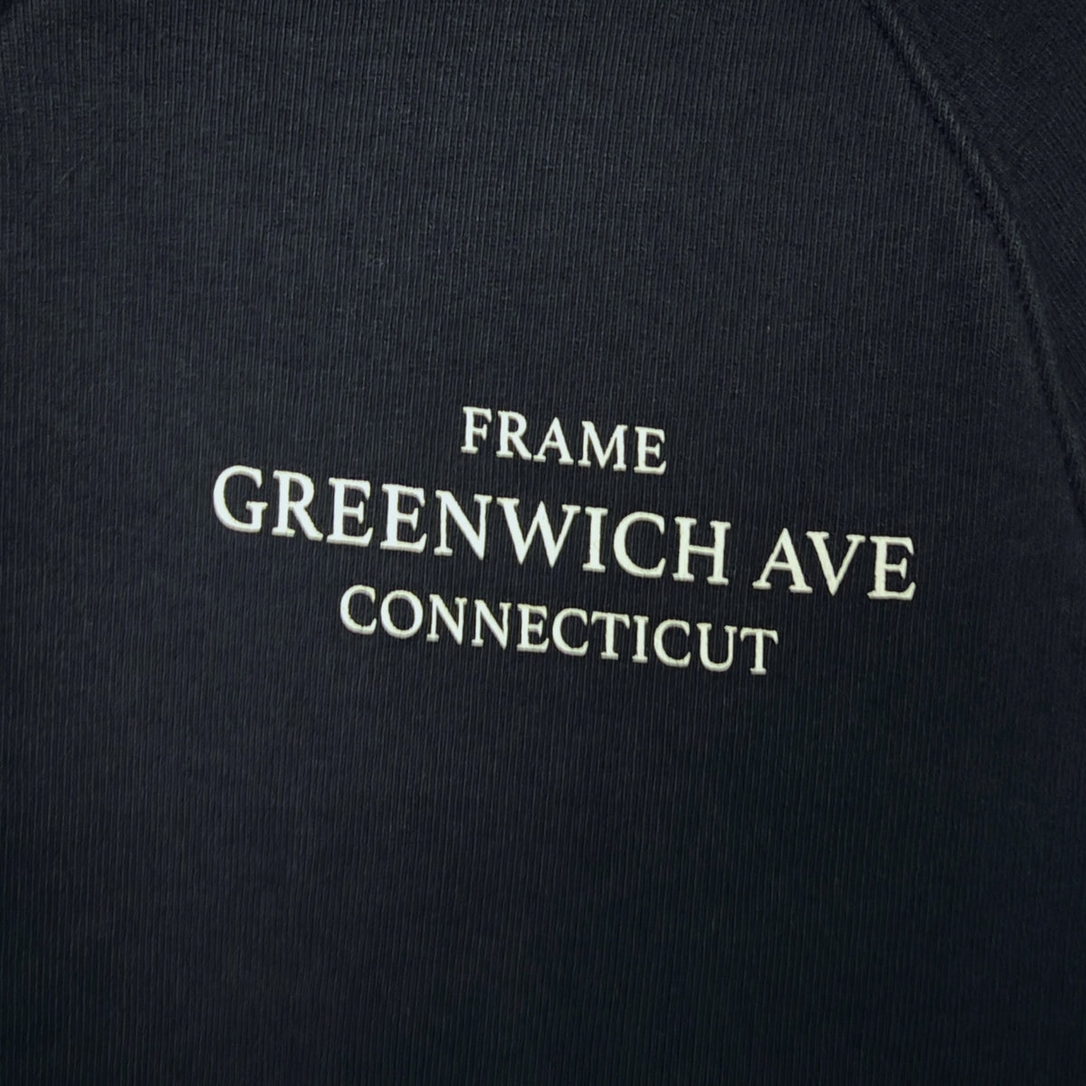 Frame Greenwich Ave Connecticut Navy Blue Men's XL Crewneck Sweatshirt Quiet Lux