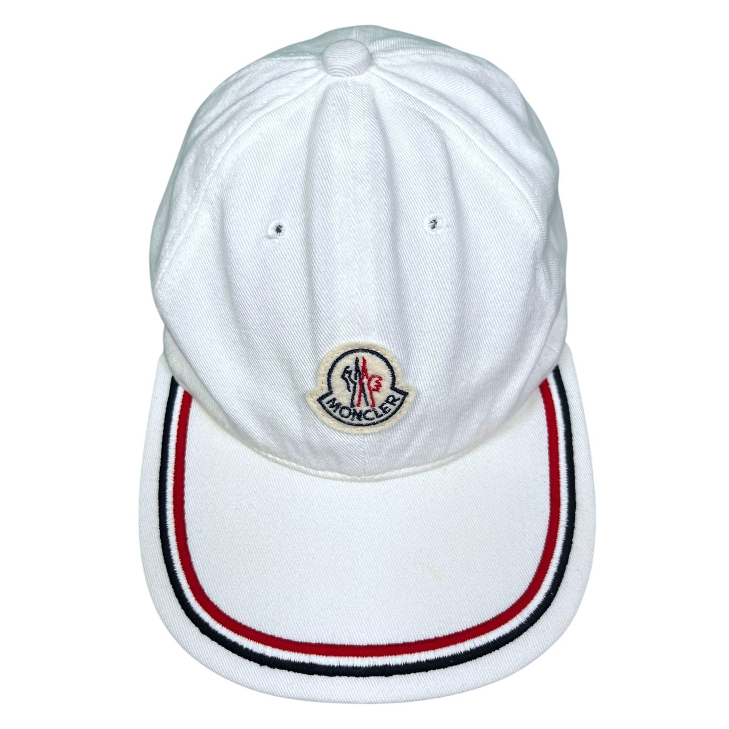 Moncler White Classic Logo Buckle Strapback Hat - $395 Retail