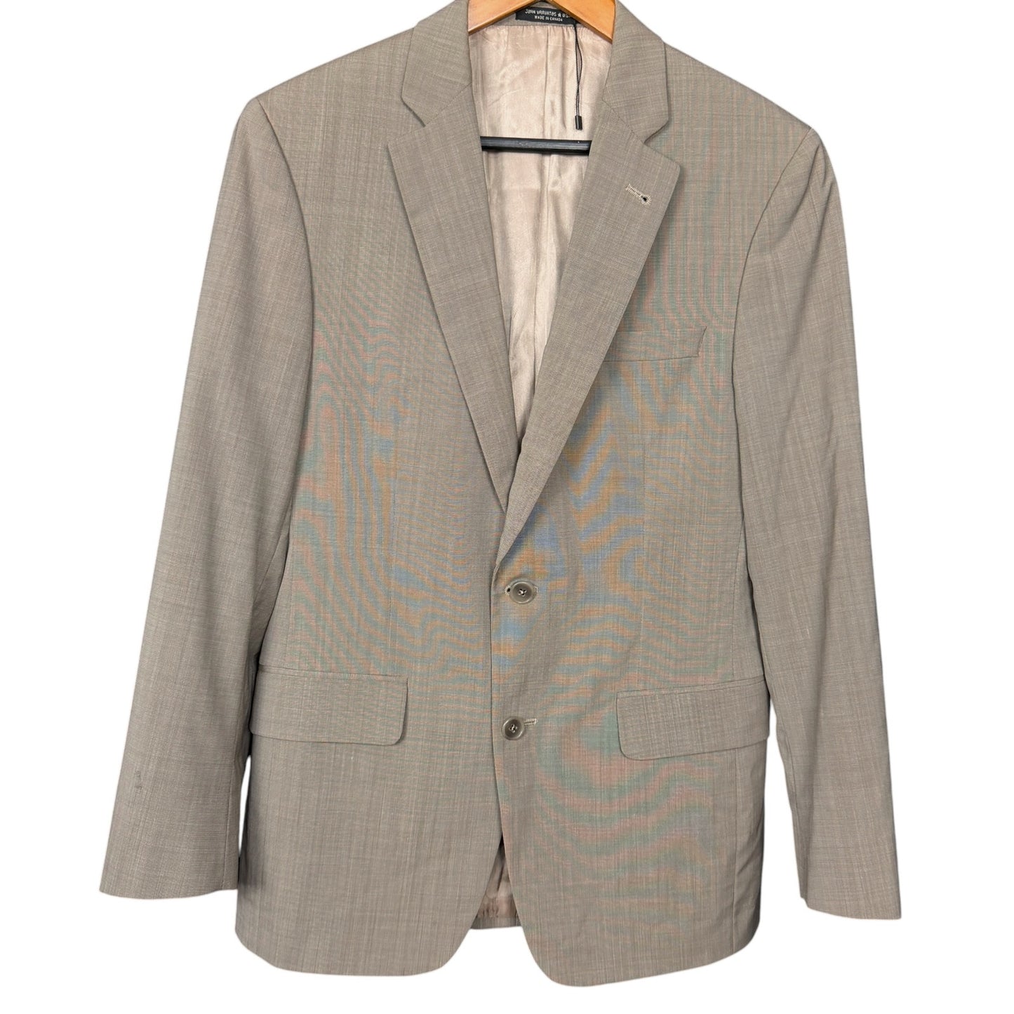John Varvatos USA Tailored Brown Bedford Wool Blend Blazer 36S Office Work