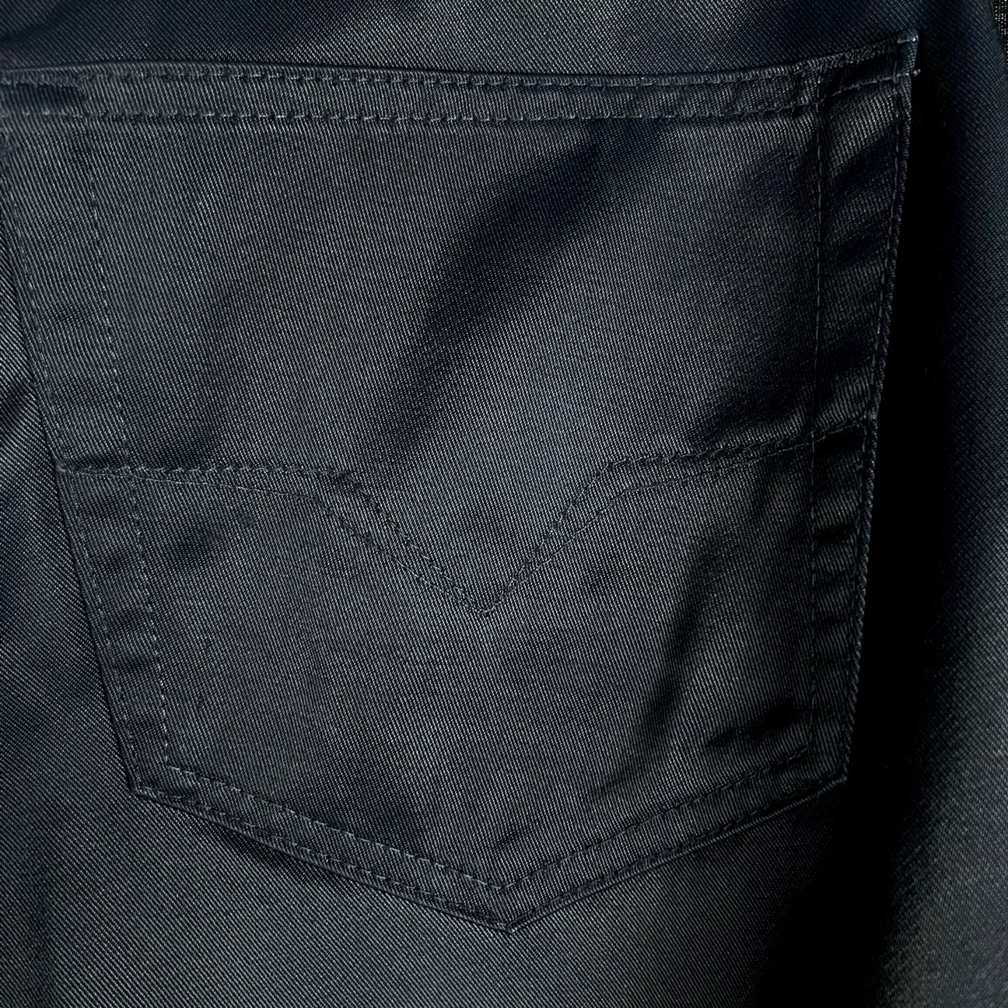 Versace Jeans Couture Navy Blue Coated Straight Leg Denim Jeans Vintage Y2K