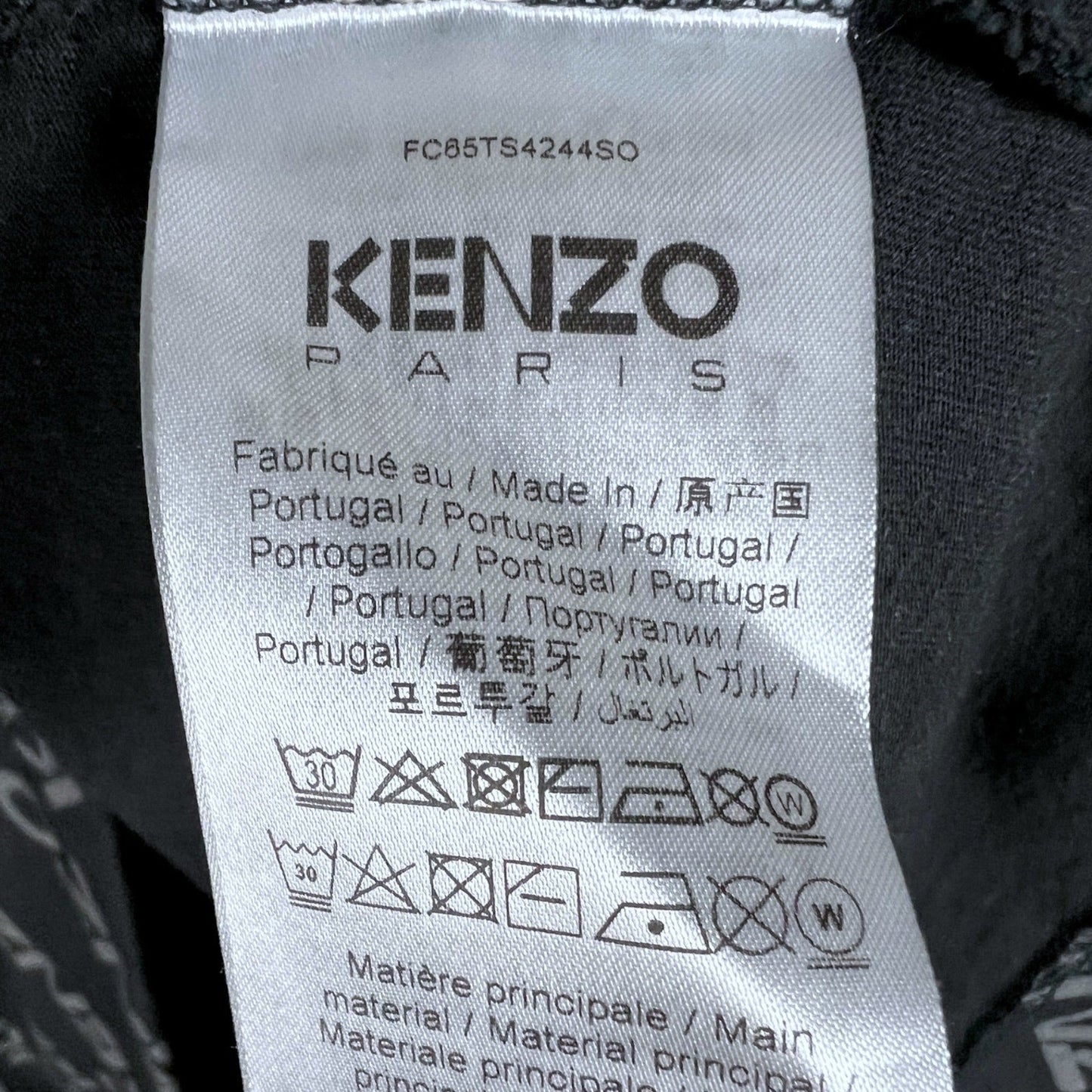 Kenzo Paris Oversized All Over Print Dark Gray White Men's Medium T-Shirt $230