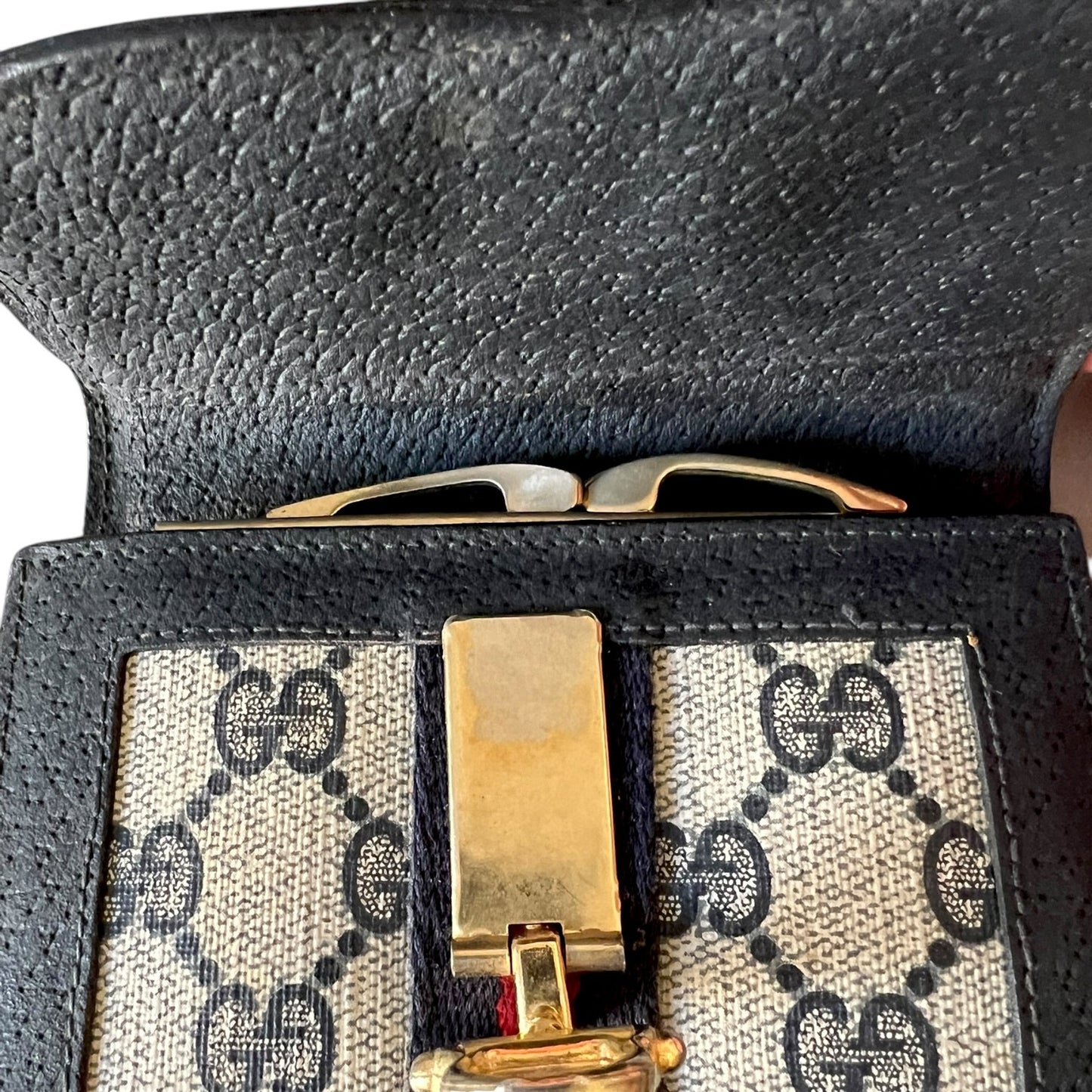 Vintage 70s/80s Gucci Ophidia Blue Horsebit Wallet with Change Pocket - $495 Retail