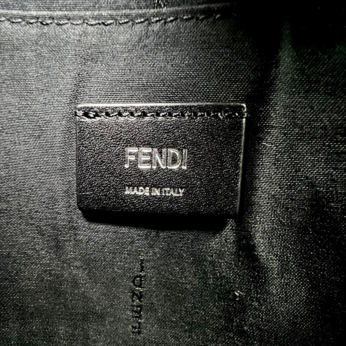 Fendi Diagonal Wrist Clutch Brown FF Zucca Logo Black Trim Luxury $1,250