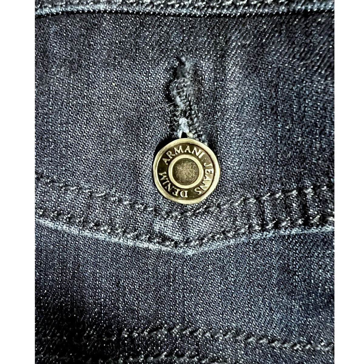 Armani Jeans Varsity Style Zip-Up Denim Jacket Men's Small $325 Retail Luxury