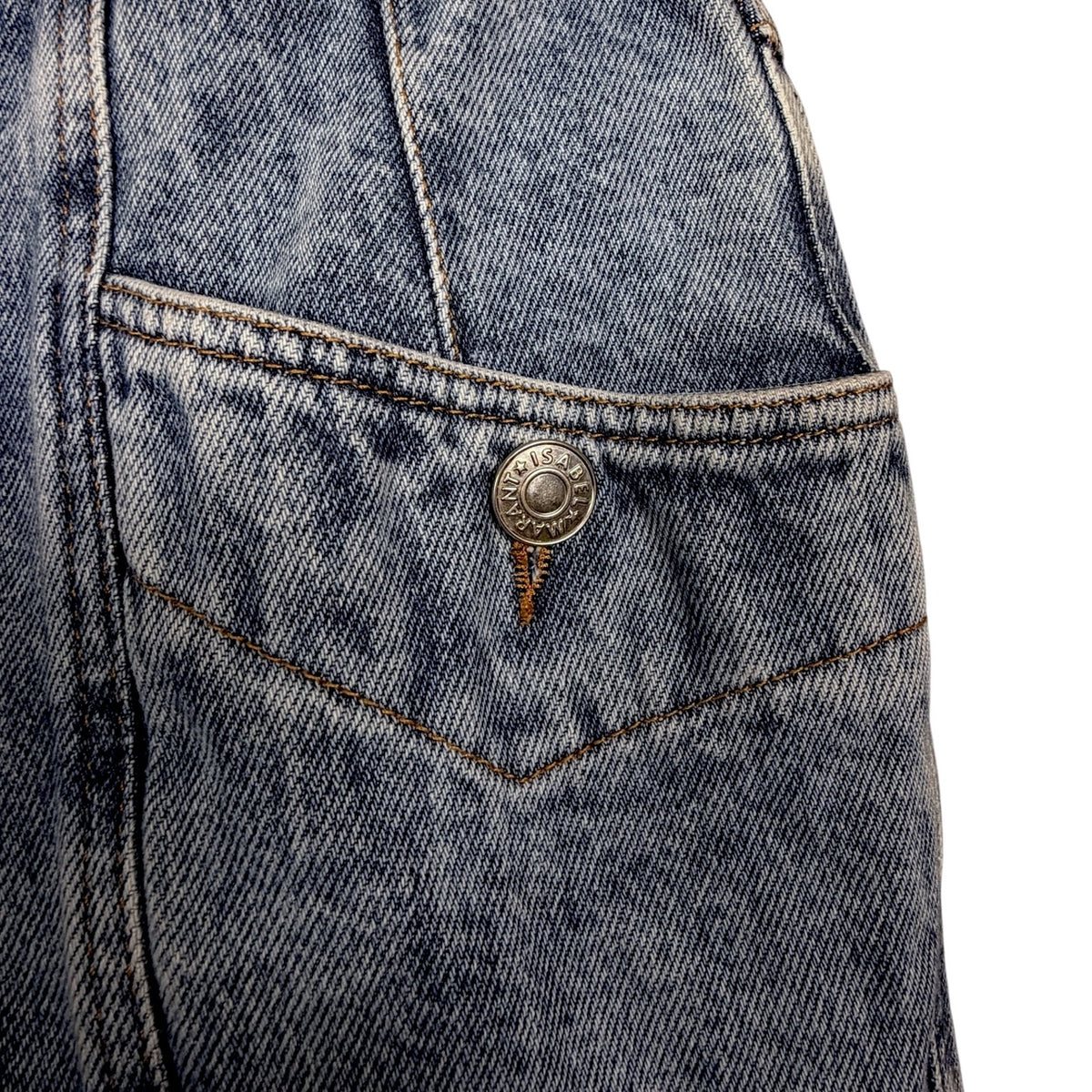 Isabel Marant Etoile Straight Leg High Rise Jeans US 2/4 Light Utility Pockets