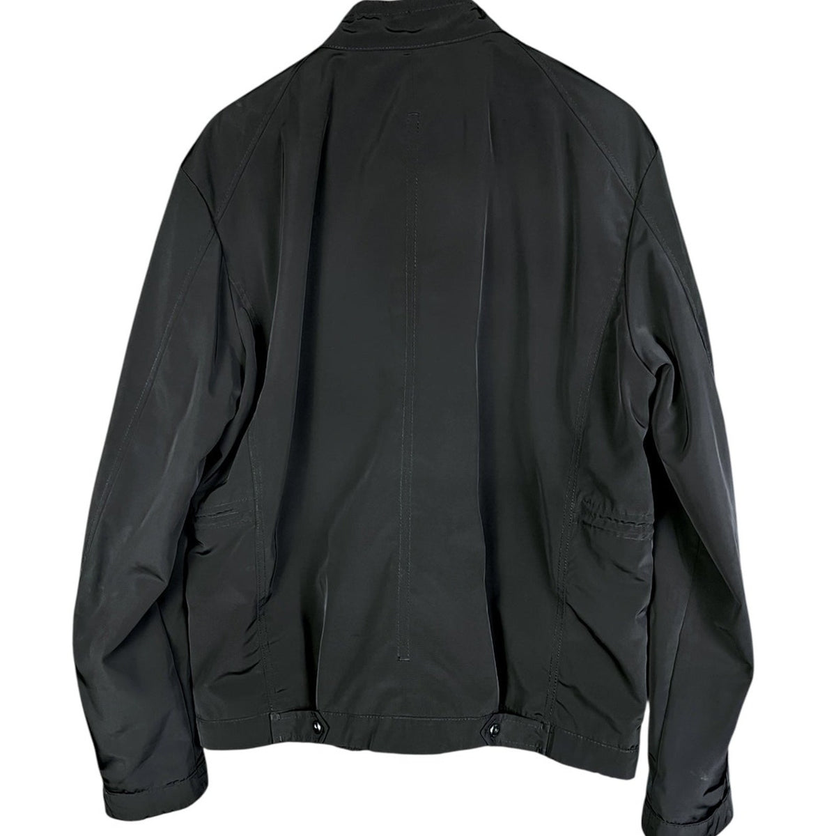 Hugo Boss Men's Black Field Jacket Military Utility Coat Pocket Zip Snap 42R