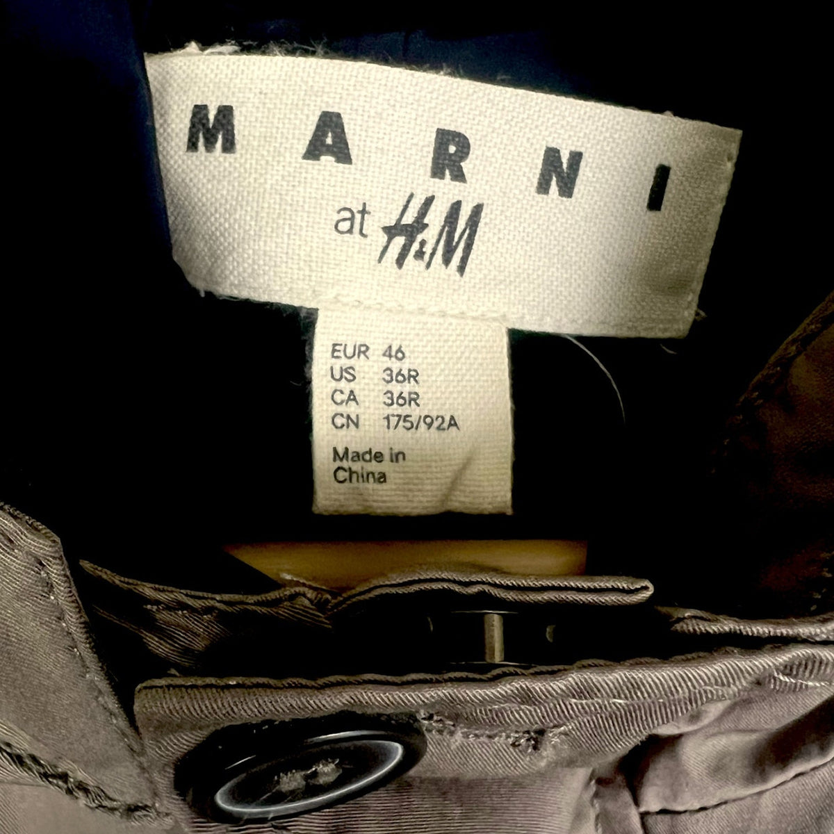 Marni x H&M Hooded Field Utility Parka Jacket $225 Retail 36R Gorpcore Outdoors