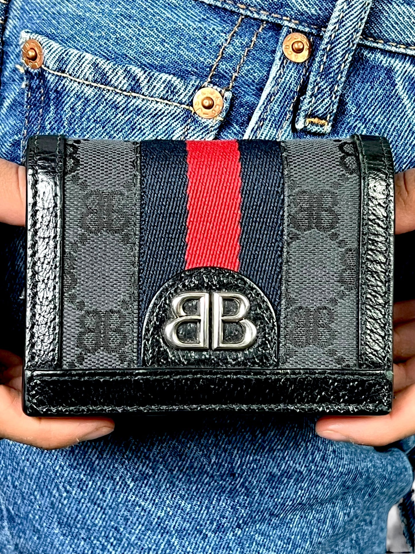 Balenciaga x Gucci Hacker Project Wallet with Bag + Box