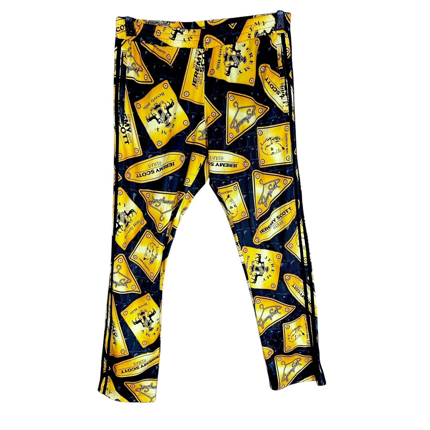 Adidas x Jeremy Scott Gold Plaque Kingsman Track Pants - $250 Retail
