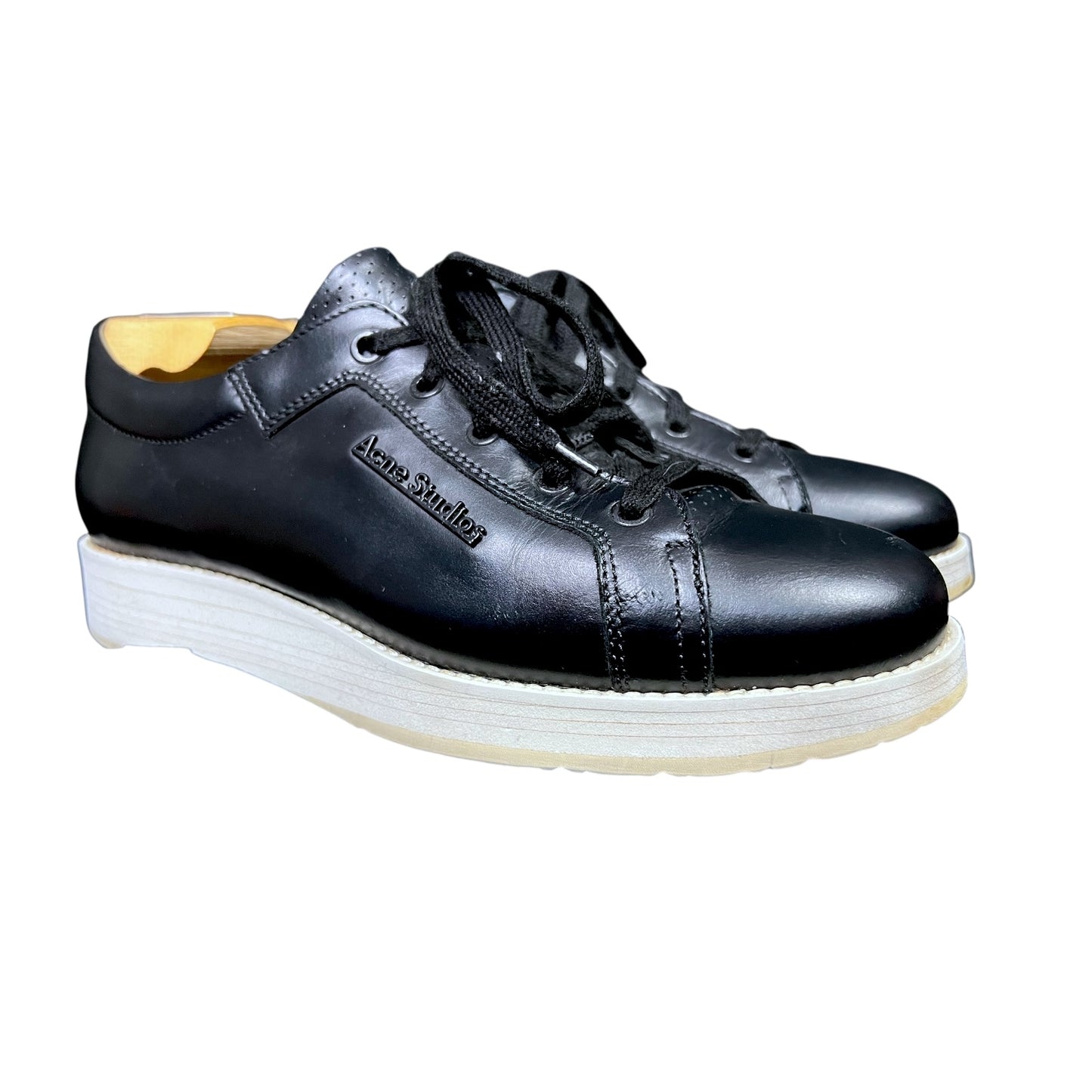 Acne Studios Black Leather Sneakers - $580 Retail
