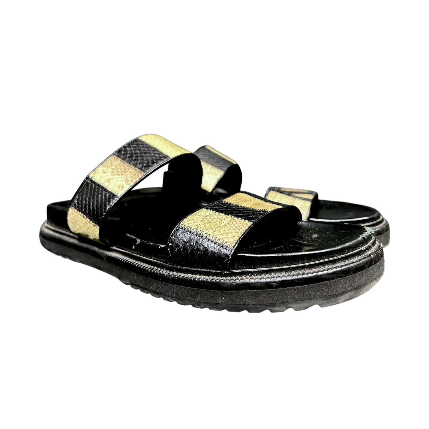 Costume National Snake Pattern Strap Sandals - $500 Retail