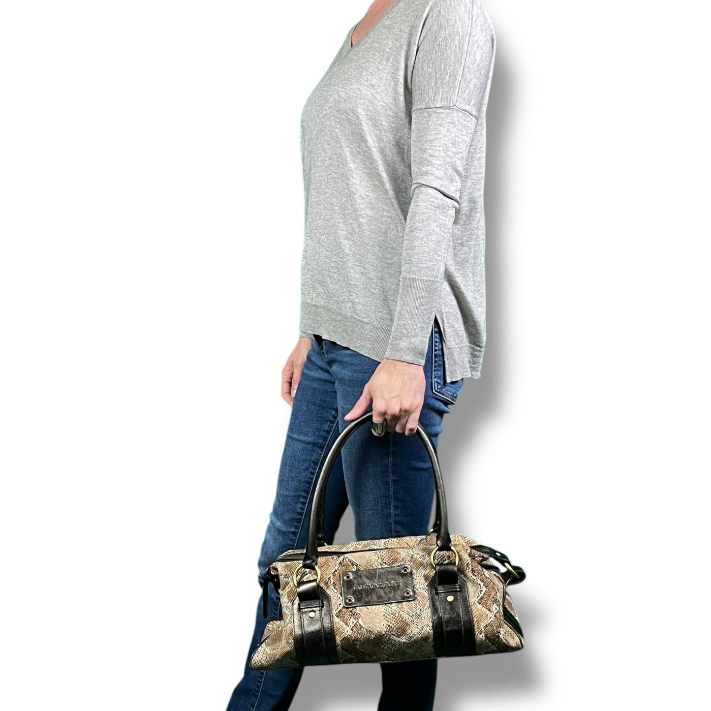 Burberry Snake Pattern Medium Shoulder Purse - $1,500 Retail