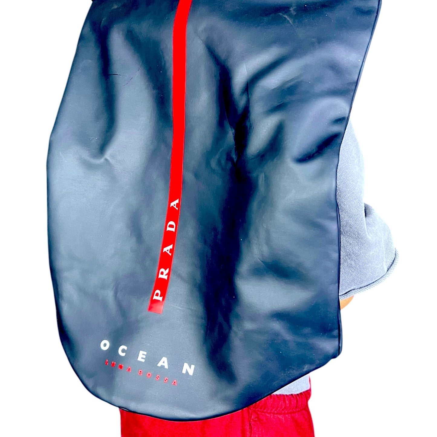 Prada Ocean Luna Rossa Black Sailing Bag