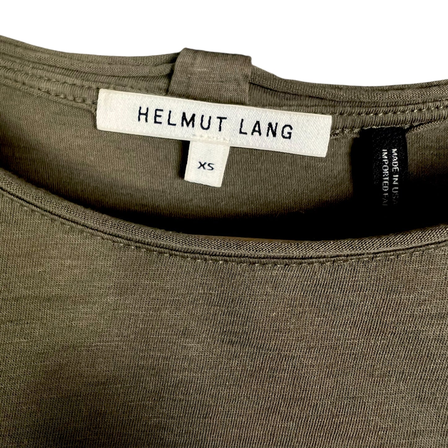 Helmut Lang Distressed Boat Neck Cotton & Cashmere T-Shirt - $195 Retail