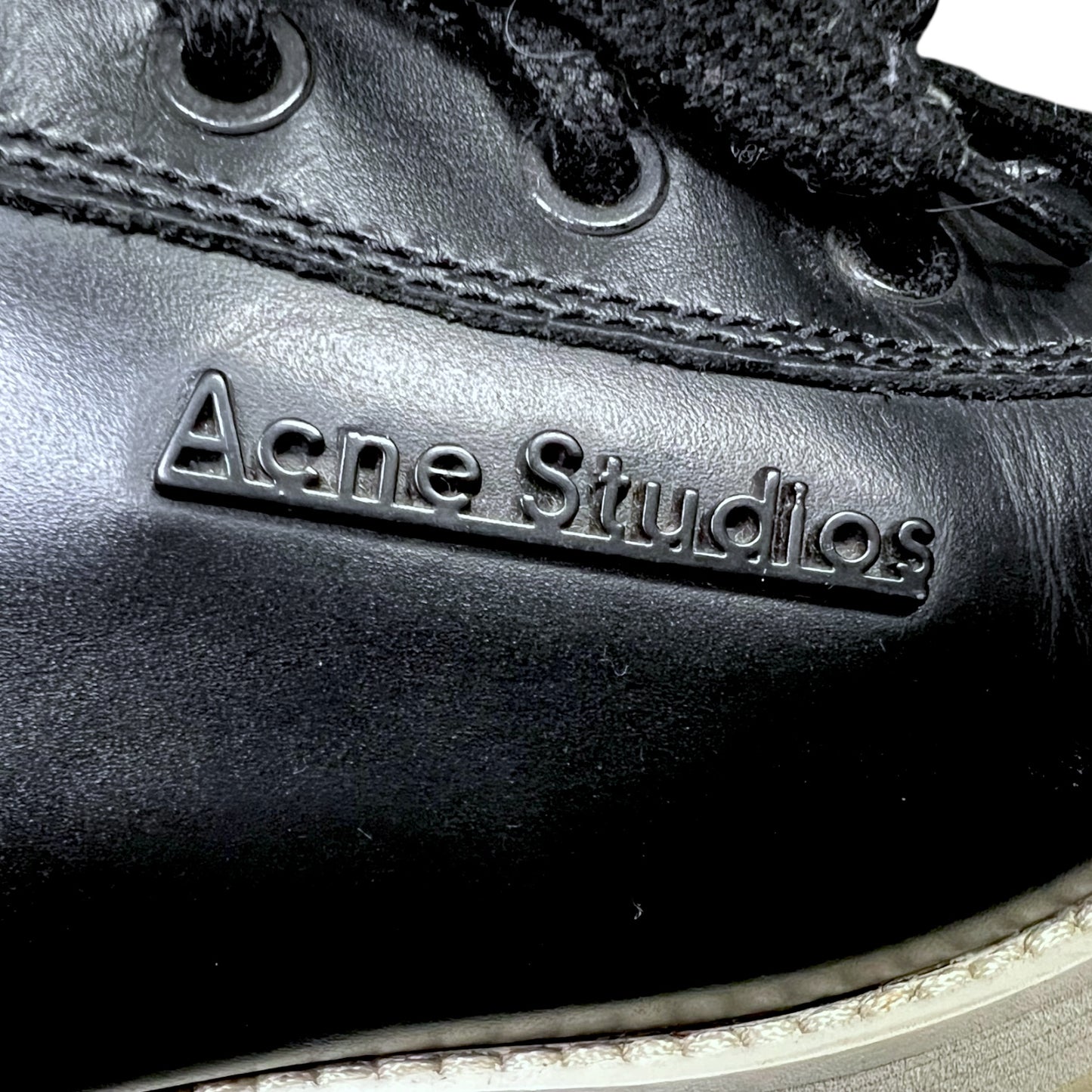Acne Studios Black Leather Sneakers - $580 Retail