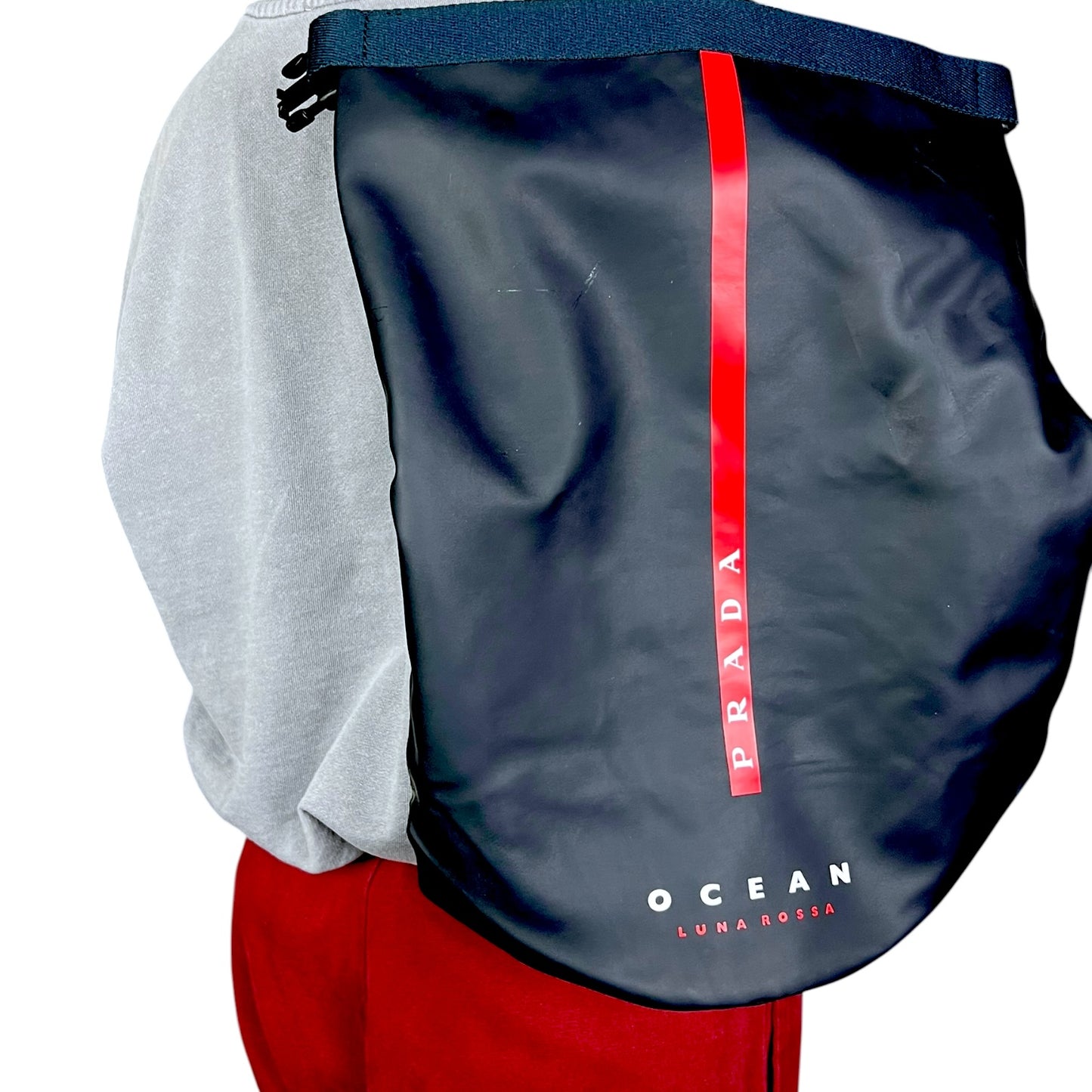 Prada Ocean Luna Rossa Black Sailing Bag