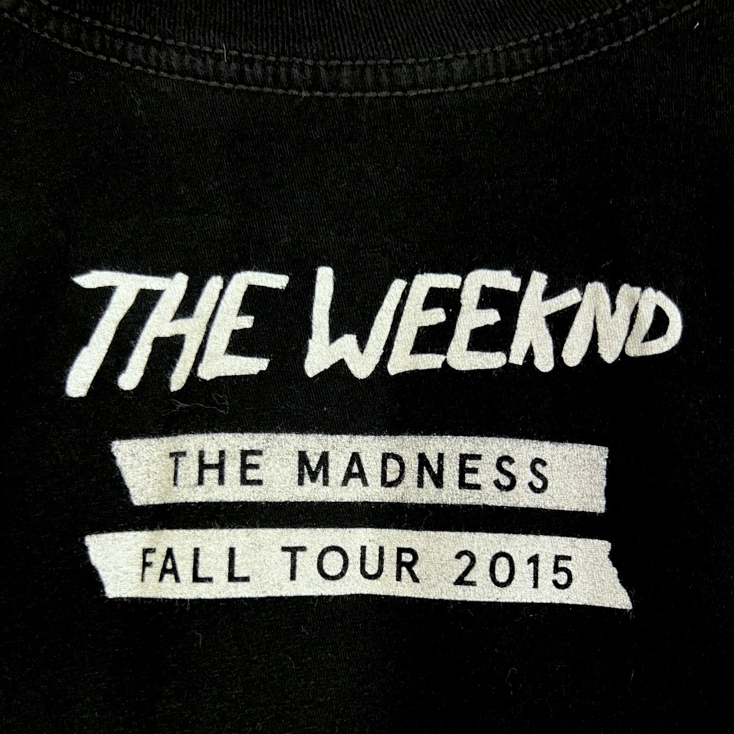 The Weekend The Madness Fall Tour Los Angeles 2015 Black T-Shirt