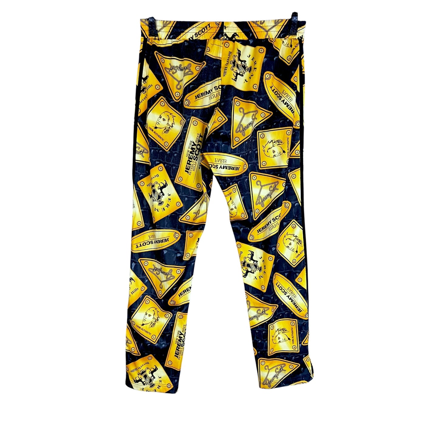 Adidas x Jeremy Scott Gold Plaque Kingsman Track Pants - $250 Retail