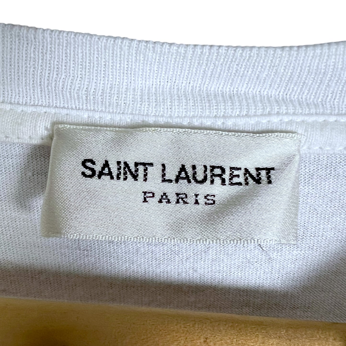 Saint Laurent Paris Distressed Palm Tree VHS Freeze Frame T-Shirt - $430 Retail