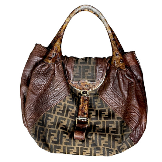 Fendi Zucca Large Spy Bag Leather Tortoise - $2,075 Retail