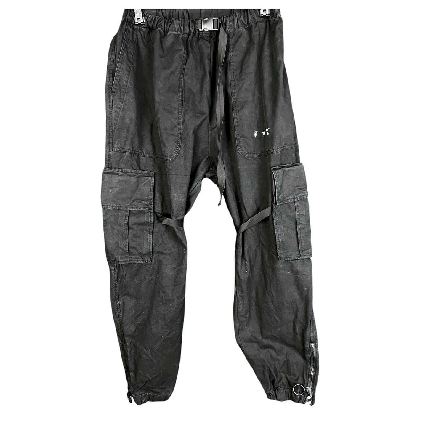 Off-White Black Diag Tab Poly Cargo Pants - $850 Retail