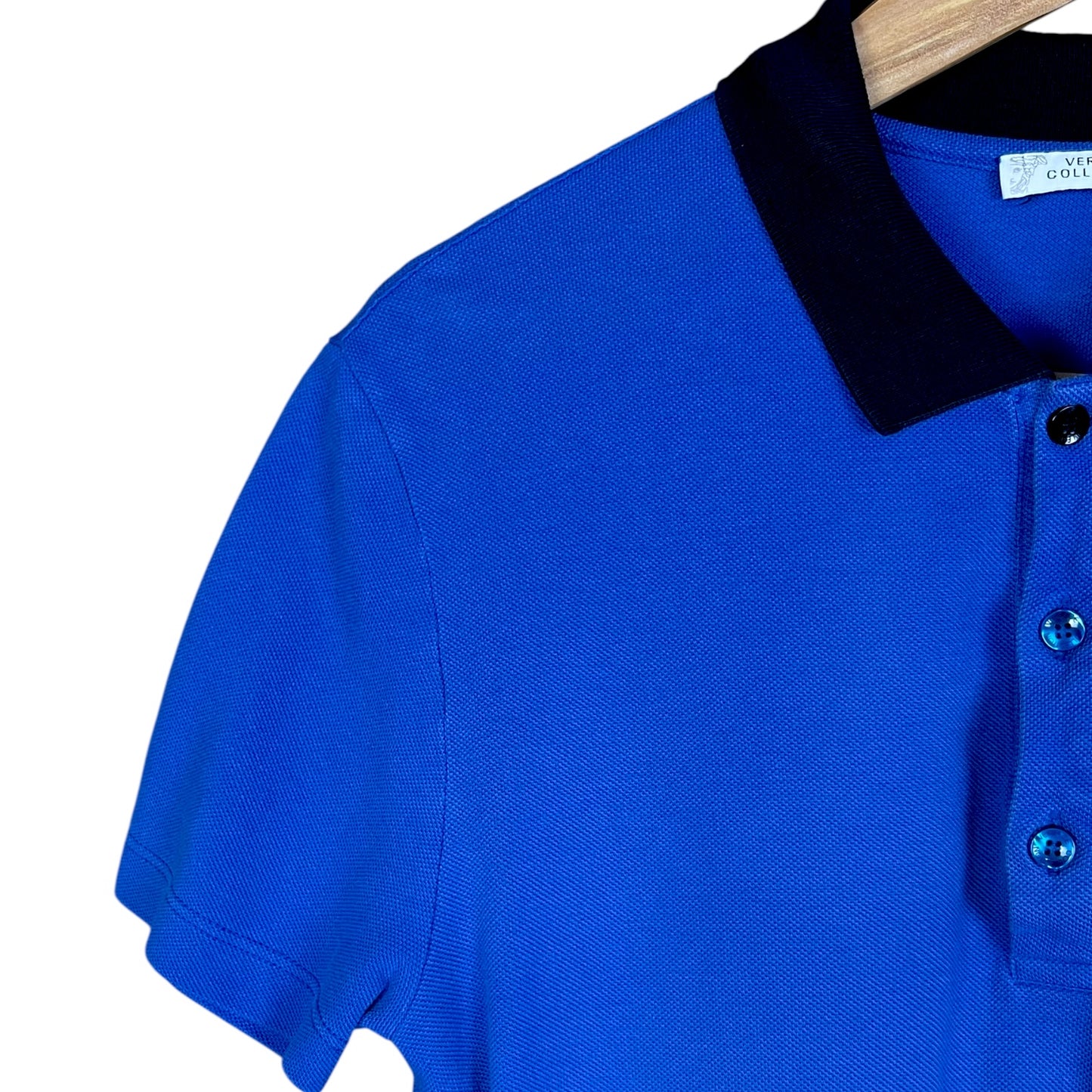 Gianni Versace Collection Blue & Black Polo Shirt - $490 Retail