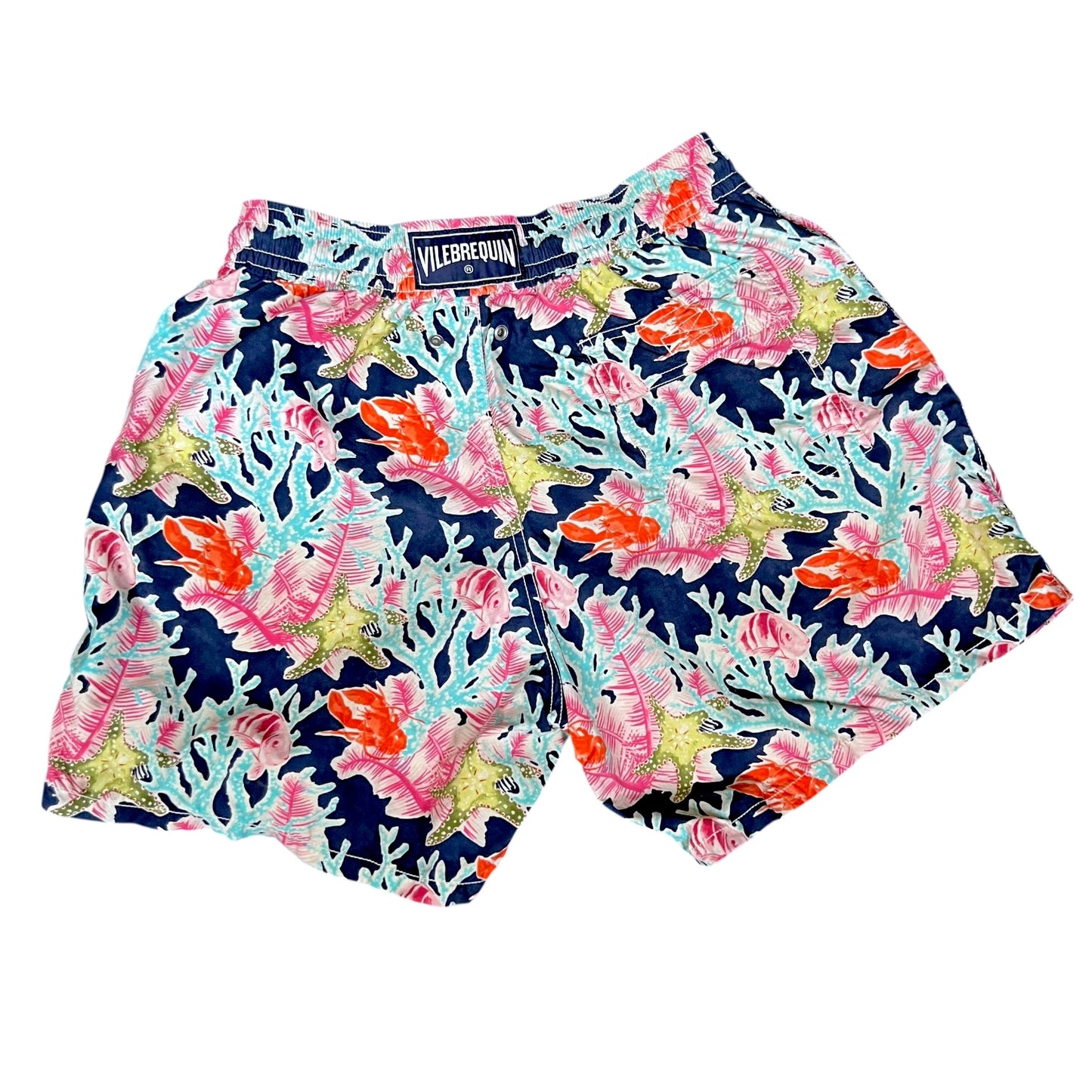 Vilebrequin Navy Coral Fish Sea Lobster Motif Swim Trunks - $350 Retail