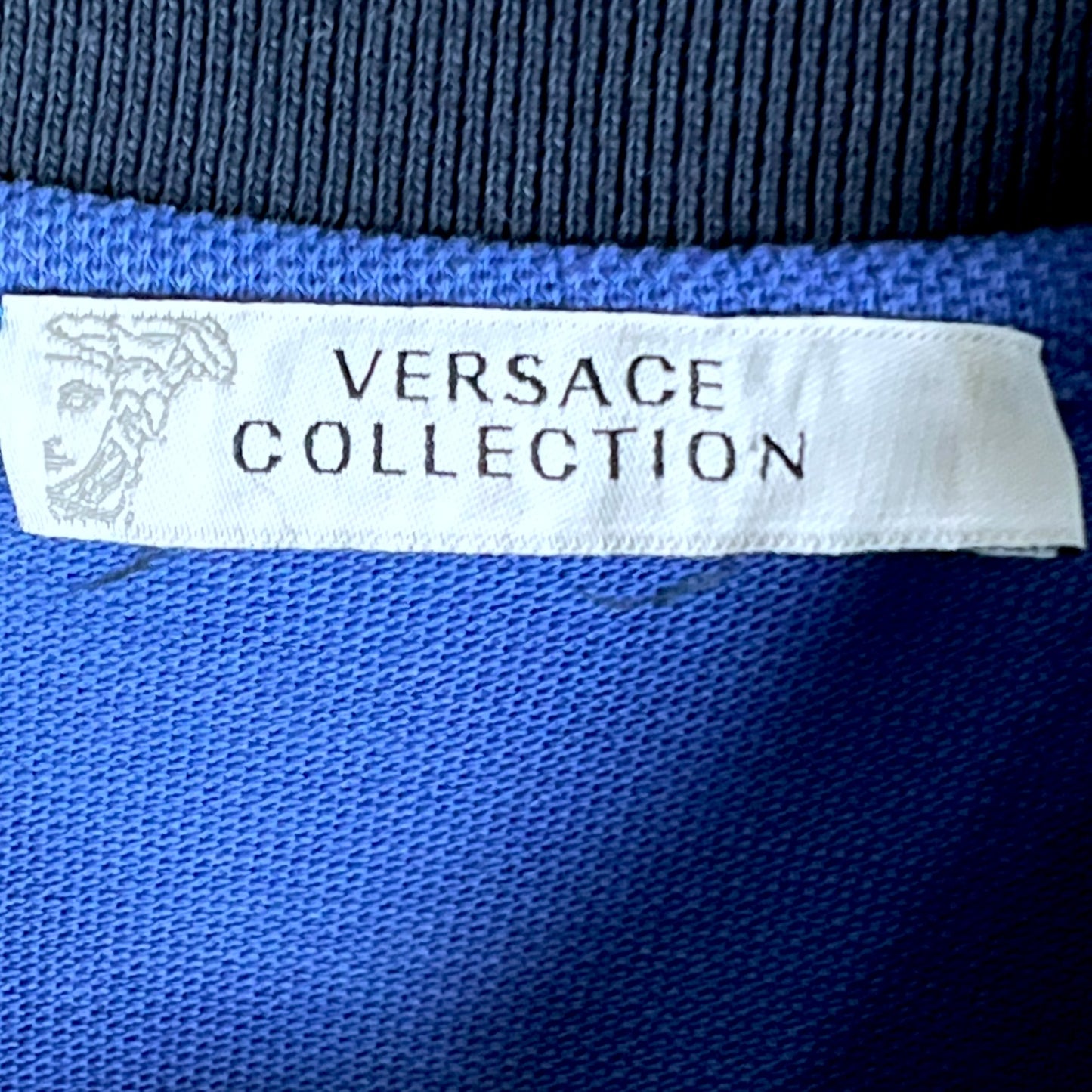 Gianni Versace Collection Blue & Black Polo Shirt - $490 Retail