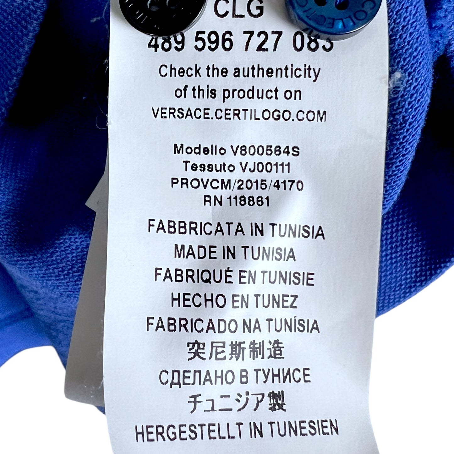 Gianni Versace Collection Blue & Black Polo Shirt - $490 Retail