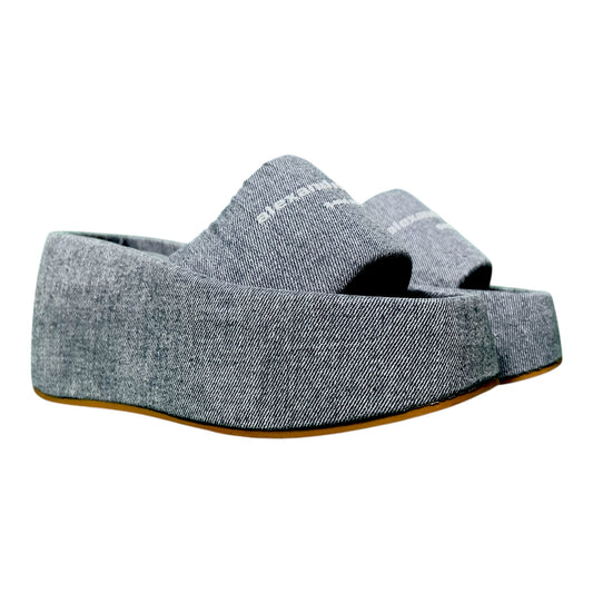 Alexander Wang Taji Denim Platform Sandals - $595 Retail