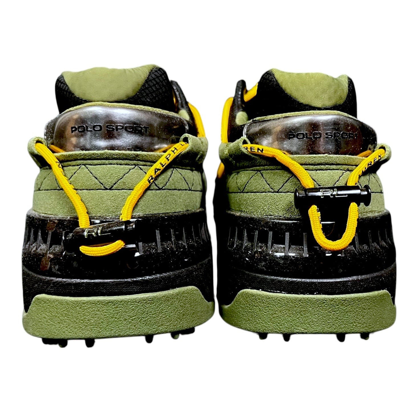 Polo Sport Ralph Lauren PS200 Suede & Mesh Green/Black Sneakers - $228 Retail