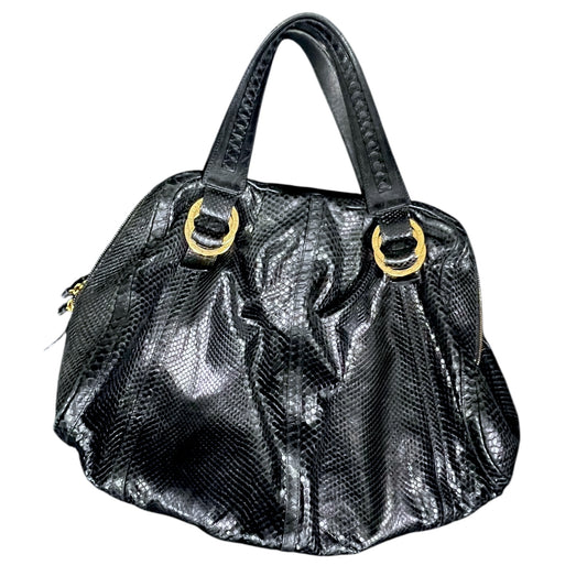 Bvlgari Python Leather Chandra Hand Tote Bag - $2,500 Retail