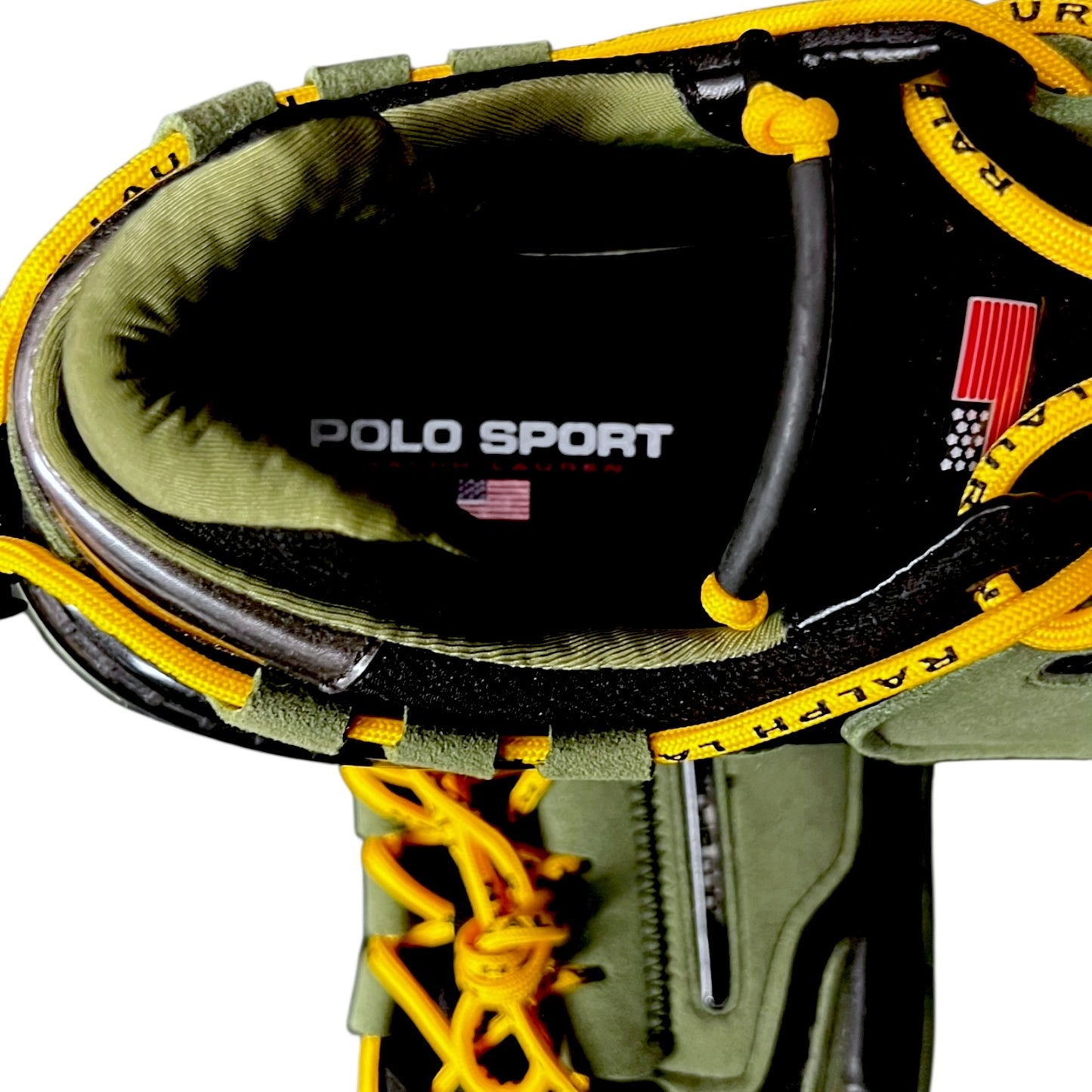 Polo Sport Ralph Lauren PS200 Suede & Mesh Green/Black Sneakers - $228 Retail