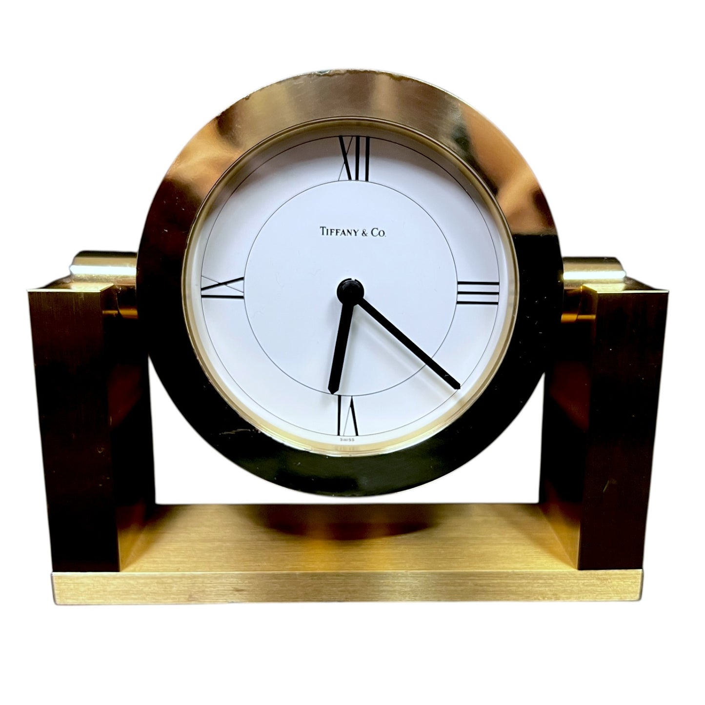 Tiffany & Co Brass Quartz Desk Clock - $350 Retail