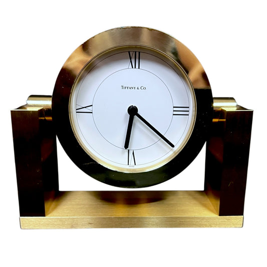 Tiffany & Co Brass Quartz Desk Clock - $350 Retail