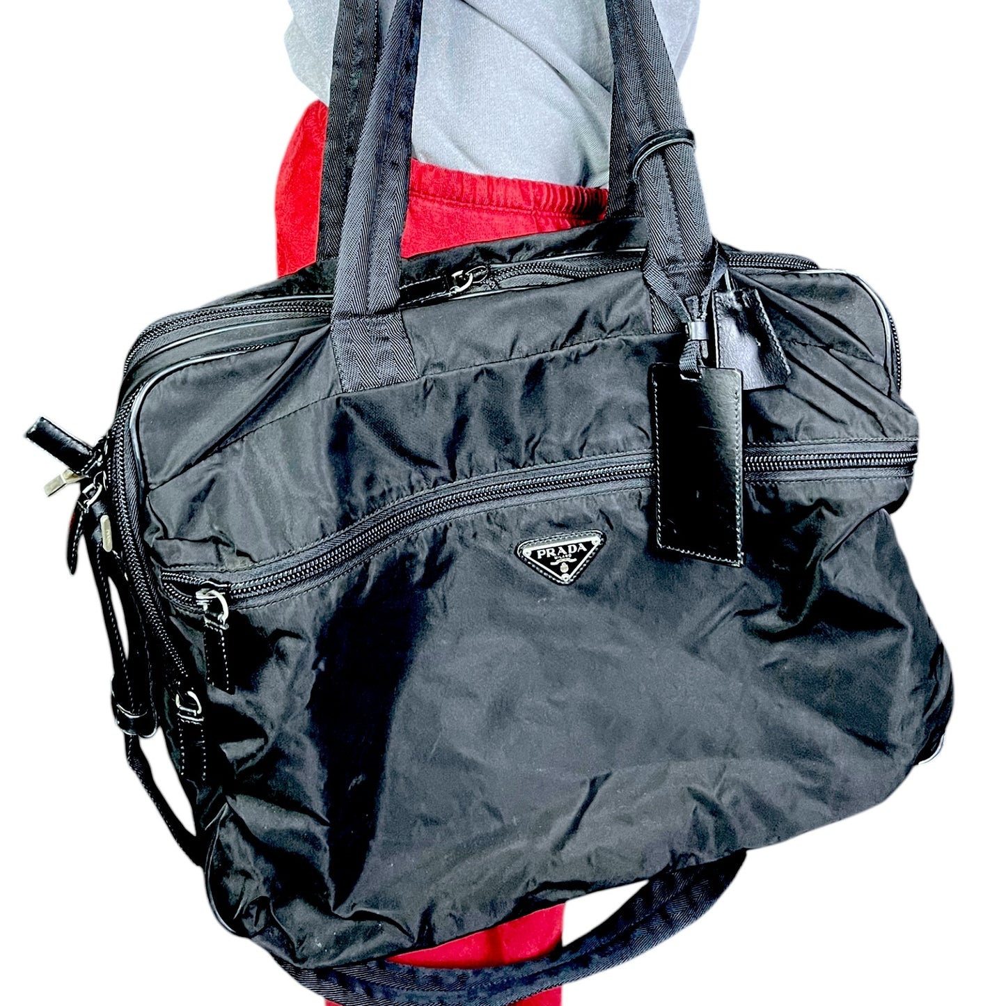 Prada Viaggio Tecnico Black Nylon Briefcase - $3,400 Retail