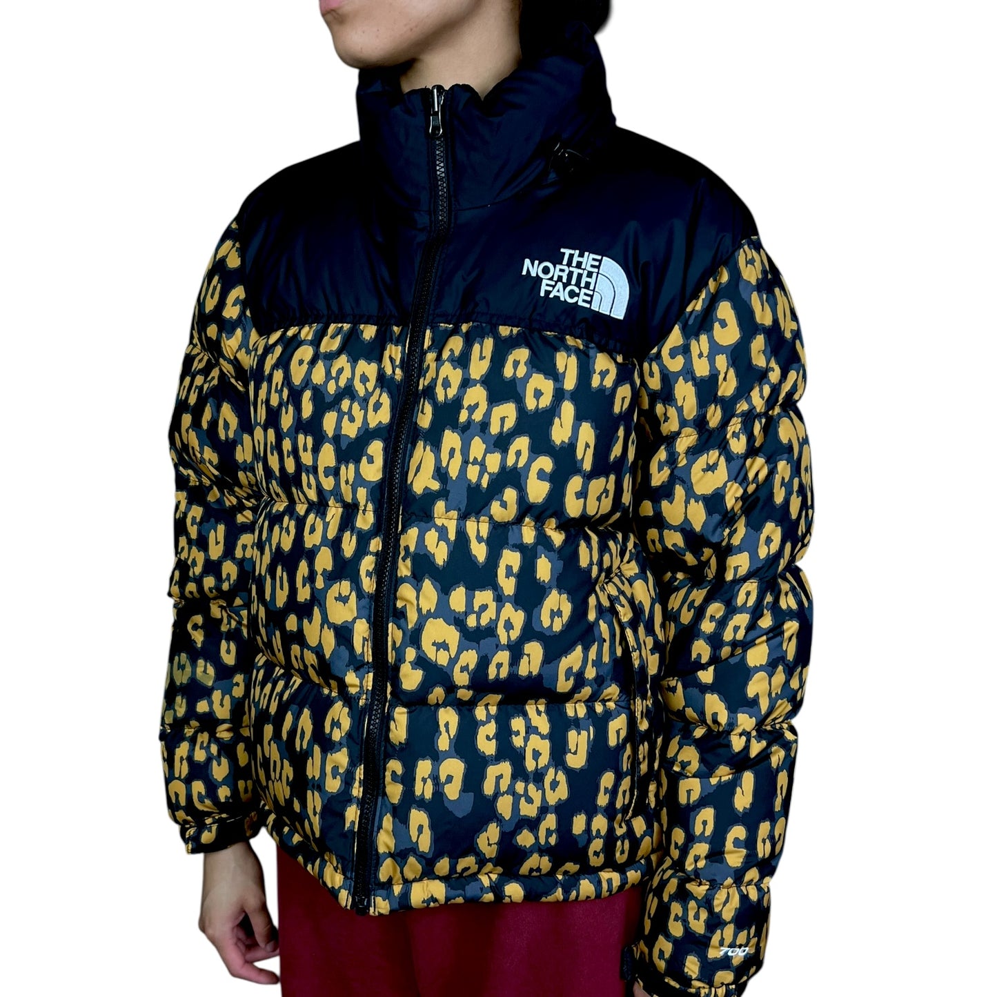 The North Face Retro 1996 Animal Print Cropped Down Puffer Jacket - $330 Retail